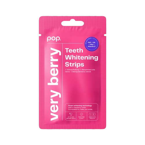 Pop Very Berry Teeth Whitening Strips, bělicí pásky na zuby (7x2 ks)