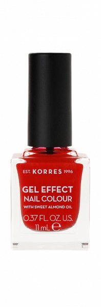 KORRES Gel-Effect Nail Colour - gelový lak na nehty,48 Coral Red, 11 ml