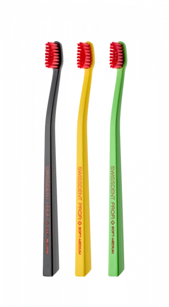 SWISSDENT COLOURS zubní kartáčky Soft-Medium (2+1 zdarma), DAVOS
