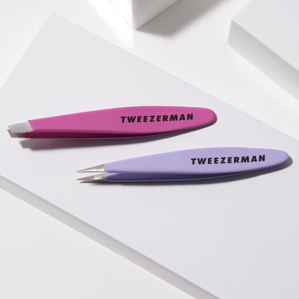 Tweezerman Mini Slant and Mini Point – sada pinzet v cestovní velikosti