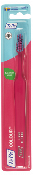 TePe Colour soft, zubní kartáček, tmavě růžový