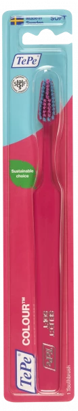 TePe Colour soft, zubní kartáček, tmavě růžový