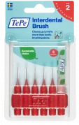 TePe Original mezizubní kartáčky z bioplastu 0,5 mm, červené, 6 ks