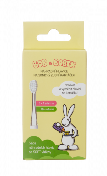 Bob a Bobek baby náhradní hlavice, 18+ měsíců, 3 + 1 zdarma