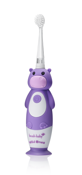 Brush-baby WildOnes dětský sonický kartáček, hroch, 0-10 let