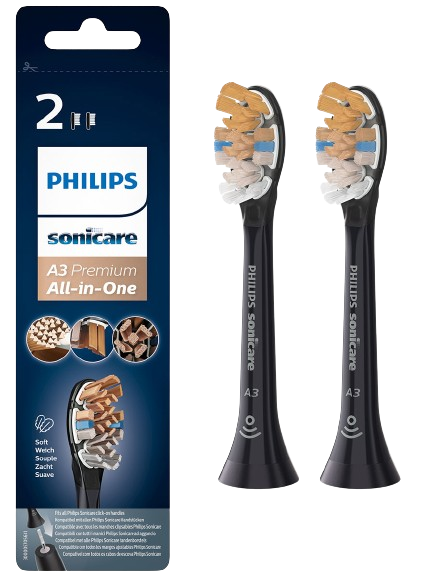 Philips Sonicare Premium All-in-One HX9092/11, Standardní velikost hlavice sonického kartáčku, 2 ks