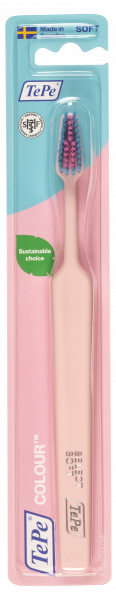 TePe Colour soft, zubní kartáček, světle růžový