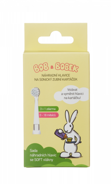 Bob a Bobek baby náhradní hlavice 0-18 měsíců, 3 + 1 zdarma