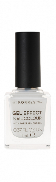KORRES Gel-Effect Nail Colour - gelový lak na nehty, 02 Porcelain White, 11 ml