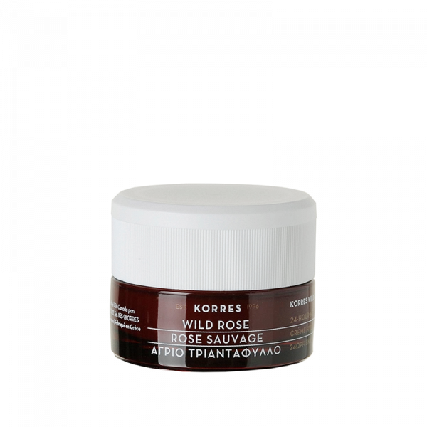 KORRES Wild Rose 24h - rozjasňující krém pro normální a suchou pleť, 40 ml