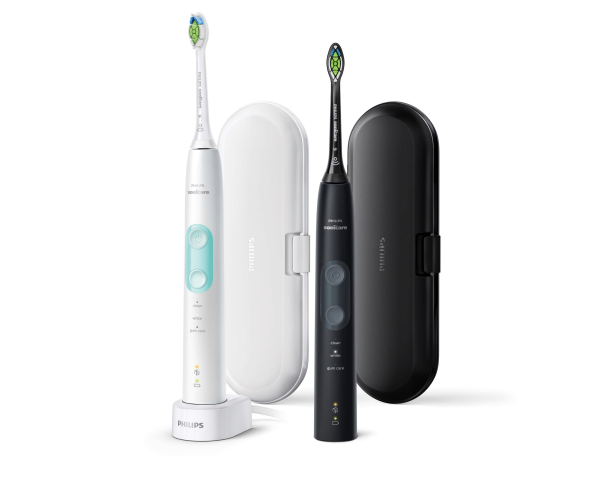 Philips Sonicare ProtectiveClean 5100 Black/White HX6857/35, sonický kartáček (2 těla)