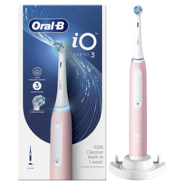 Oral-B iO Series 3 Blush Pink elektrický zubní kartáček