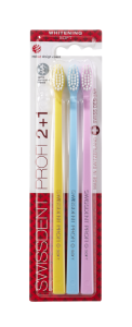 SWISSDENT WHITENING zubní kartáčky Soft (2+1 zdarma), SUMMER in SWISS