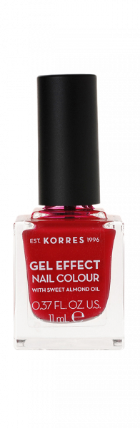 KORRES Gel-Effect Nail Colour - gelový lak na nehty, 51 Rosy Red, 11 ml