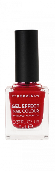 KORRES Gel-Effect Nail Colour - gelový lak na nehty, 51 Rosy Red, 11 ml