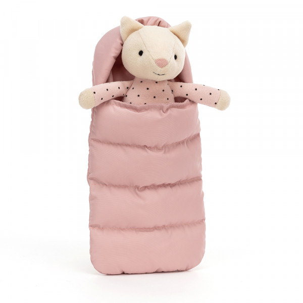 Jellycat Kočka ve spacáku 23 cm