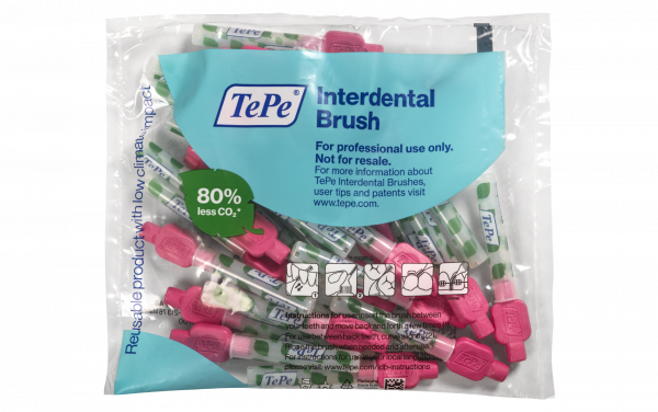 TePe Original mezizubní kartáčky z bioplastu 0,4 mm růžové, 25 ks