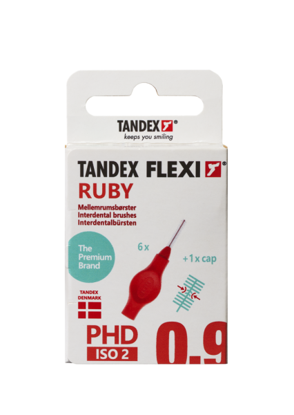 Tandex Flexi mezizubní kartáčky červené 0,90 mm, 6 ks