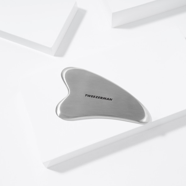 Tweezerman Stainless Steel Gua Sha – masážní nástroj na obličej z nerezové oceli