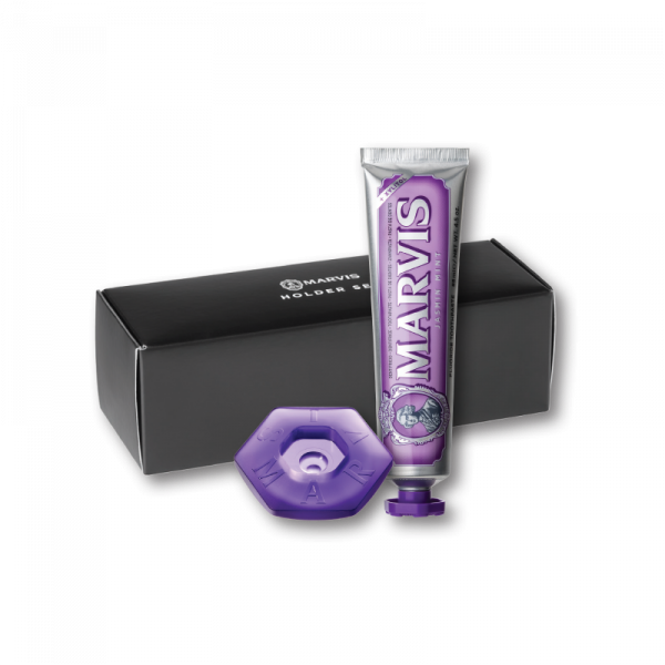 MARVIS Jasmin Mint sada - zubní pasta s xylitolem 85 ml a stojánek