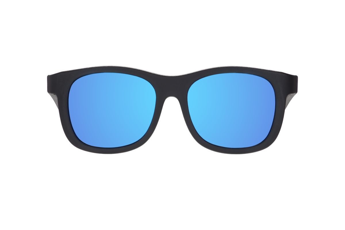 BABIATORS Polarized Navigator Jet Black, polarizační zrcadlové sluneční brýle, černé, 0-2 roky
