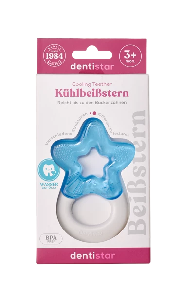 Dentistar Cooling Teether, chladicí kousátko od 3 měsíců, modré