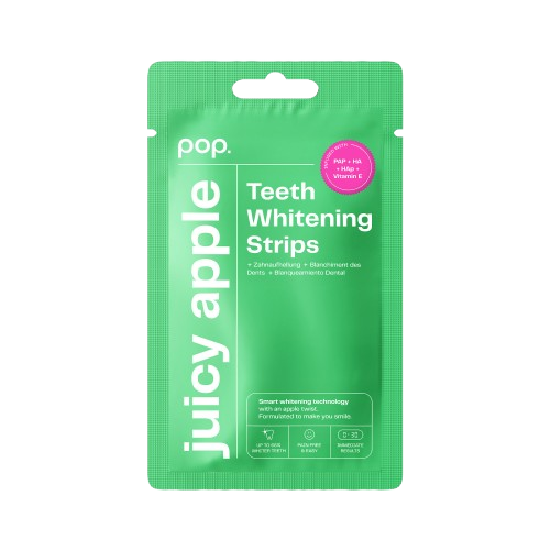 Pop Juicy Apple Teeth Whitening Strips, bělicí pásky na zuby (7x2 ks)