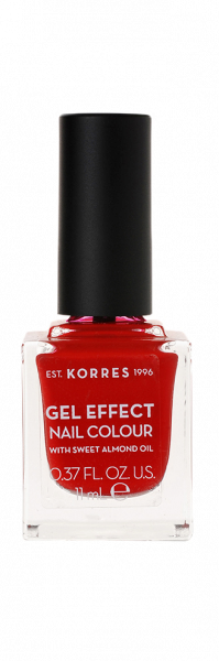 KORRES Gel-Effect Nail Colour - gelový lak na nehty,53 Royal Red, 11 ml