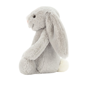 Jellycat stydlivý stříbrný králík střední