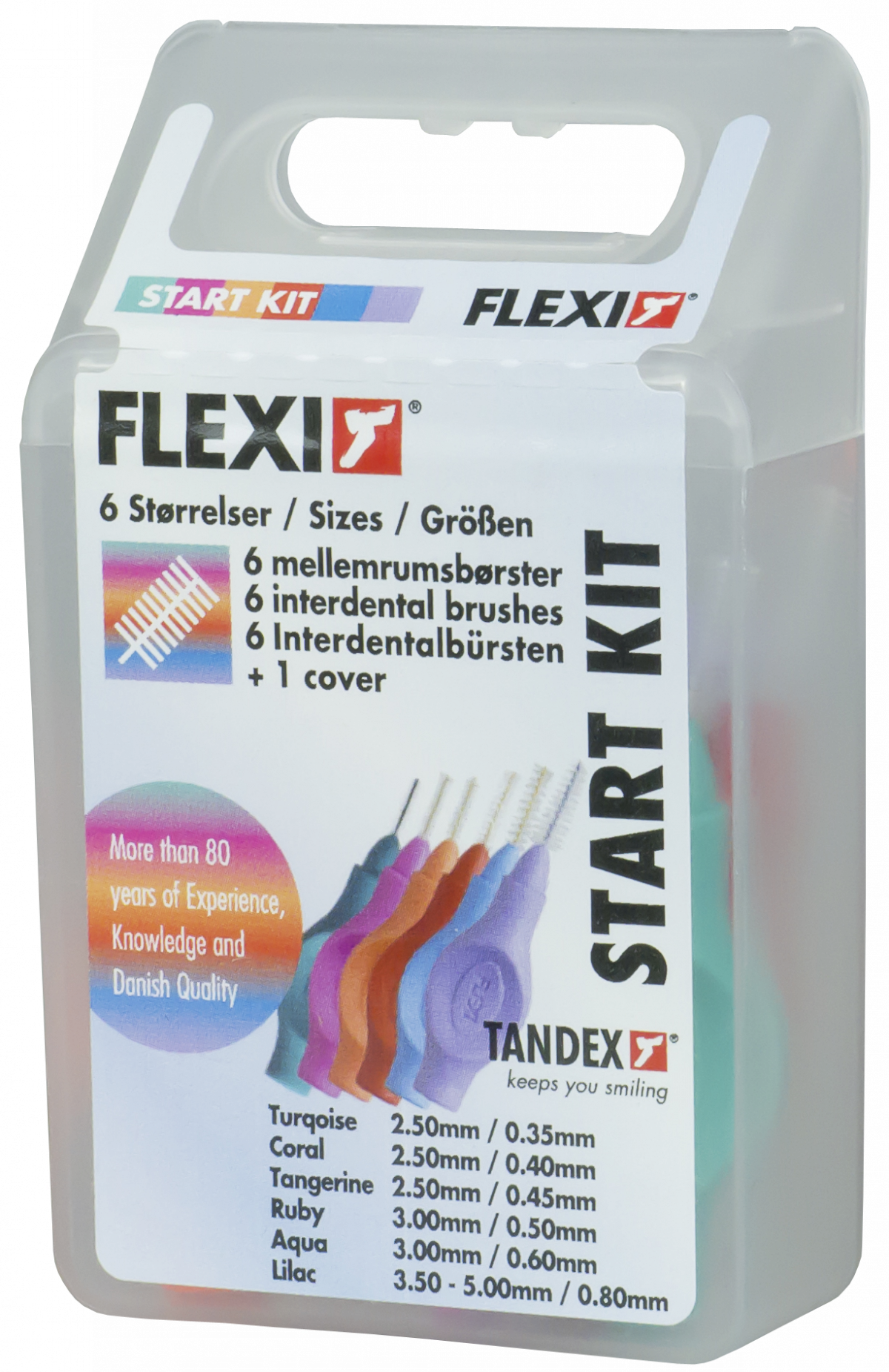 Tandex Flexi startovací sada mezizubních kartáčků, 6 ks