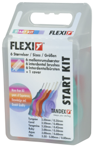 Tandex Flexi startovací sada mezizubních kartáčků, 6 ks