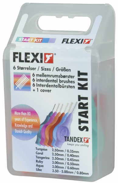 Tandex Flexi startovací sada mezizubních kartáčků, 6 ks