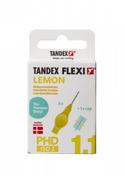 Tandex Flexi mezizubní kartáčky žluté 1,1 mm, 6 ks