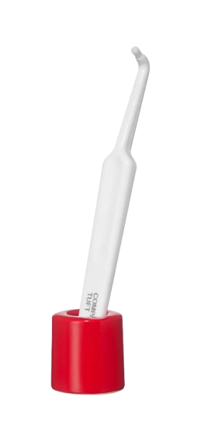 Ručně vyrobený porcelánový stojánek I love Profimed, švýcarská červená