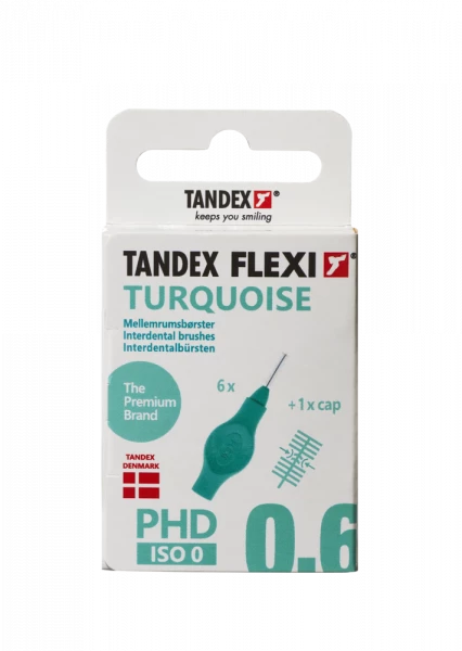 Tandex Flexi mezizubní kartáčky tyrkysové 0,60 mm, 6 ks
