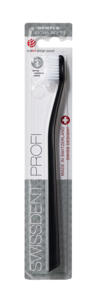 SWISSDENT GENTLE zubní kartáček, X-soft, černý