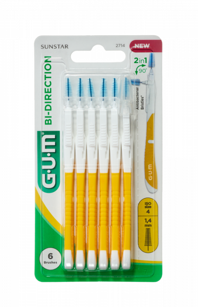 GUM BI-DIRECTION mezizubní kartáčky 1,4 mm, ISO 4, 6 ks