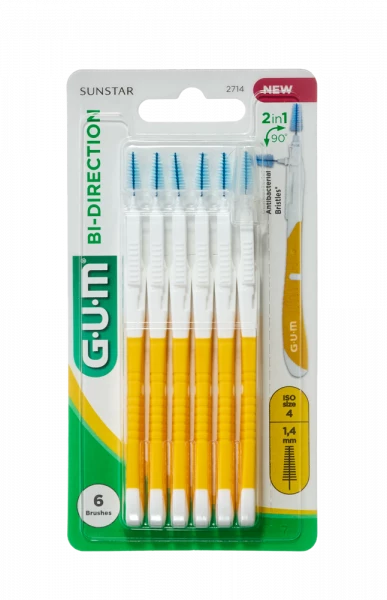 GUM BI-DIRECTION mezizubní kartáčky 1,4 mm, ISO 4, 6 ks