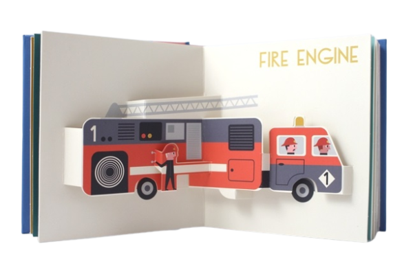 Dopravní prostředky, kniha pro malé děti  od 1 roku, pop-up 3D