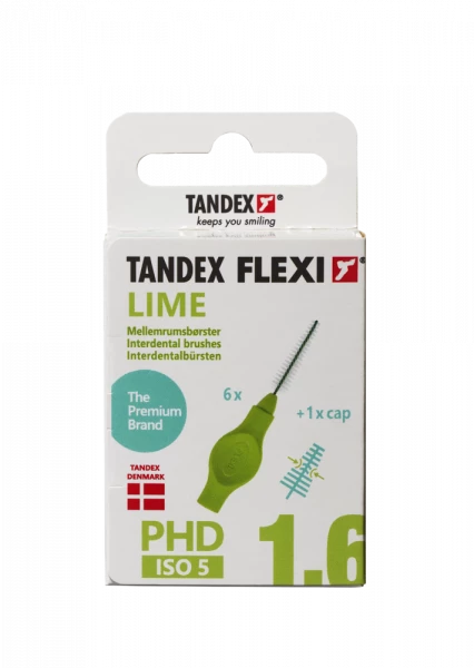 Tandex Flexi mezizubní kartáčky zelené 1,6 mm, 6ks