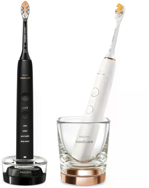 Philips Sonicare 9000 DiamondClean HX9914/69 1+1, 2 sonické elektrické kartáčky, Black/RoseGold