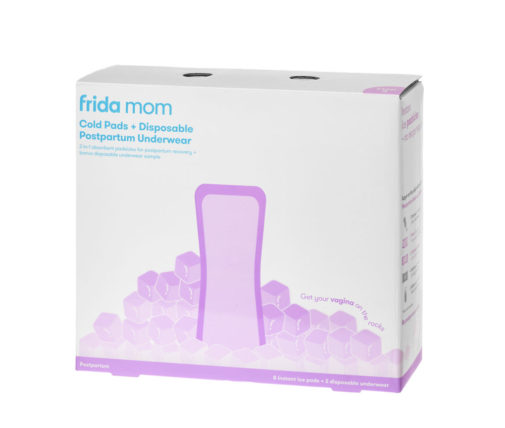 Frida Mom Ice Maxi chladicí absorpční vložky 8 ks + jednorázové poporodní kalhotky 2 ks