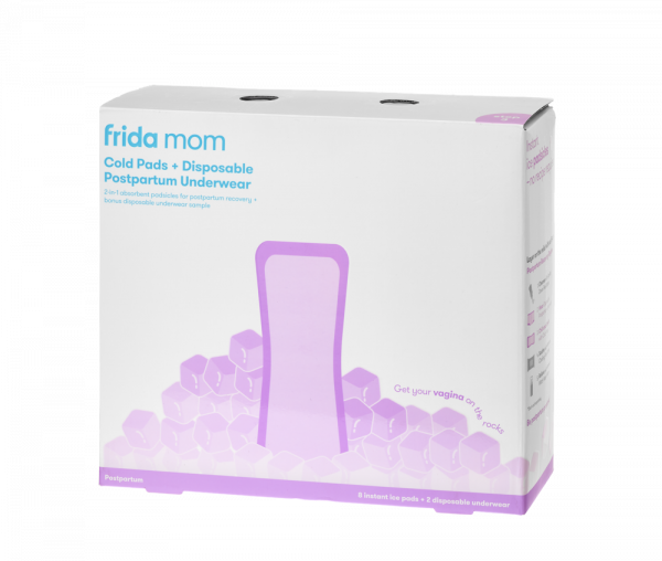 Frida Mom Ice Maxi chladicí absorpční vložky 8 ks + jednorázové poporodní kalhotky 2 ks