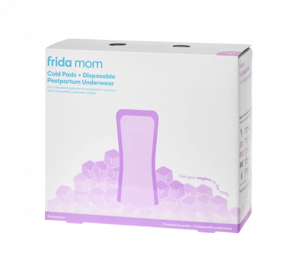 Frida Mom chladicí absorpční Ice Maxi vložky + jednorázové poporodní kalhotky