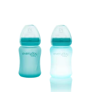 Everyday Baby skleněná láhev s termo senzorem 150 ml, Turquoise