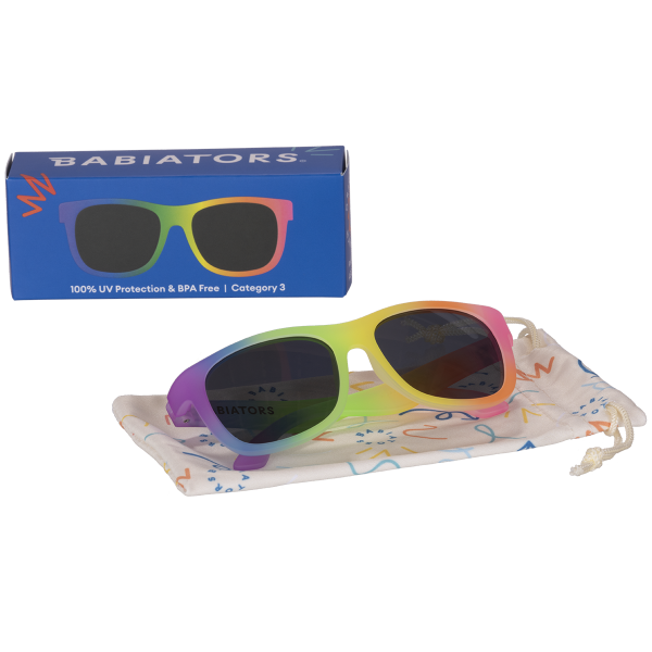 BABIATORS Navigator Rad Rainbow, sluneční brýle barvy duhy, 0-2 roky