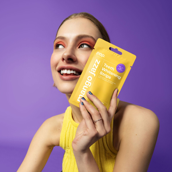 Pop Mango Jazz Teeth Whitening Strips, bělicí pásky na zuby (7x2 ks)