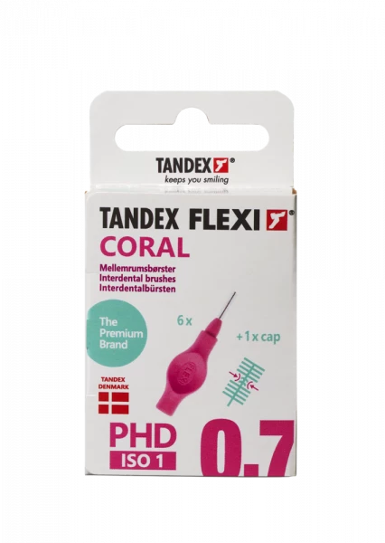 Tandex Flexi mezizubní kartáčky růžové 0,70 mm, 6 ks