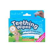 Brush-baby Teething Wipes, ubrousky na prořezávající se zoubky, 0-16 měsíců