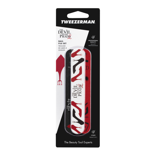 Tweezerman Nail File Set - Sada pilníků na nehty v limitované edici Devil Wears Prada